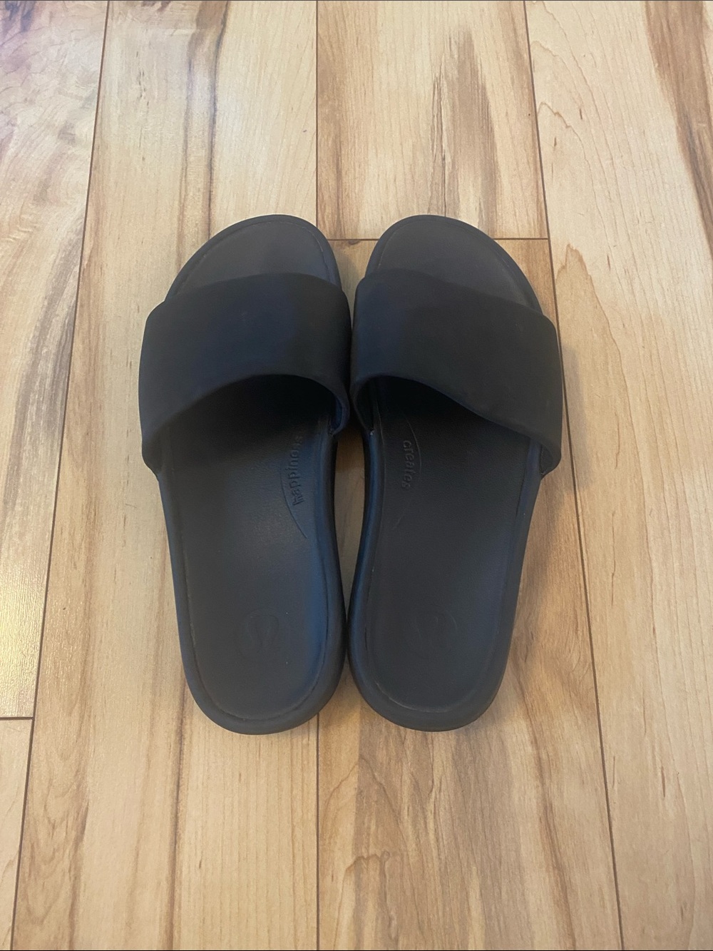lululemon athletica Black Slide Sandals
